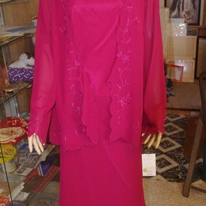 MISTY LANE , COLOR- BURGUNDY, SIZE-14, 3 PIECE OUTFIT